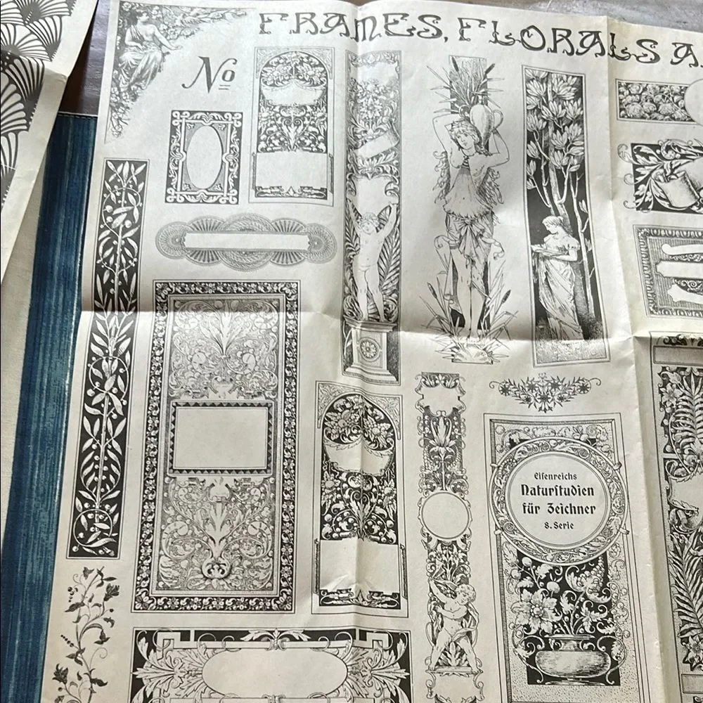 Cora Crea crafts Vintage Art Nouveau and Art Deco Prints bundle of 2